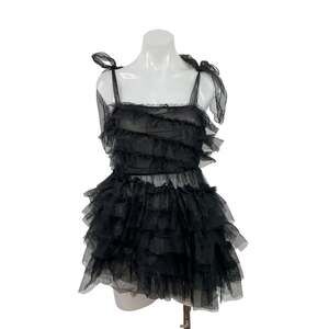 Widow Dusk Devotions Black Sheer Mesh Sleeveless Mini A-Line Tank Dress Size XS